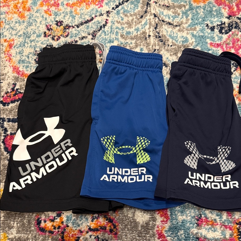 Lot of 3 Under Armour Boys Shorts